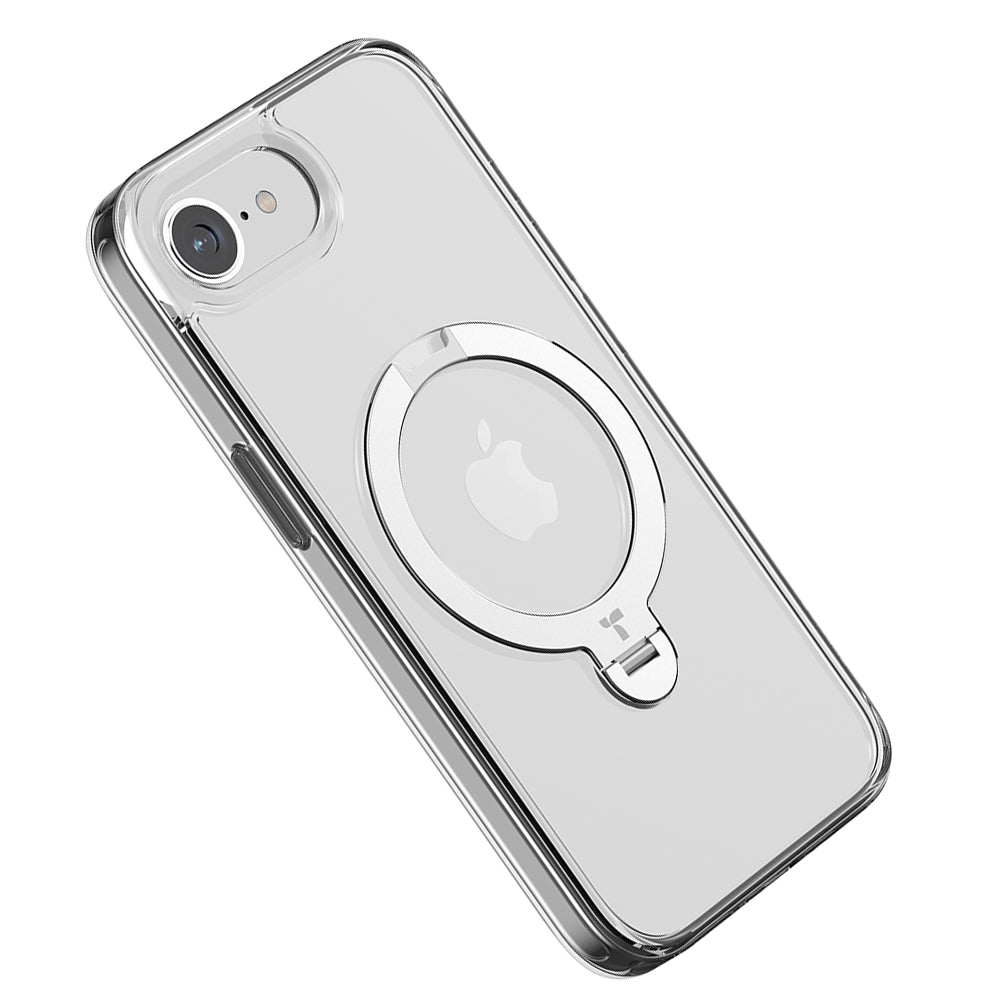 Husa MagSafe za Apple iPhone 17e / 16e, Torras, Ostand Spin, Transparentna