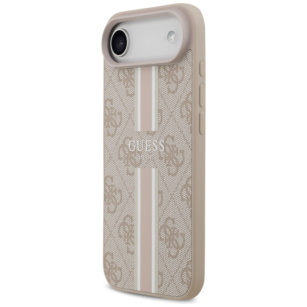 Futrola MagSafe za Apple iPhone 17 Air, Guess, 4G Printed Stripes, Roze