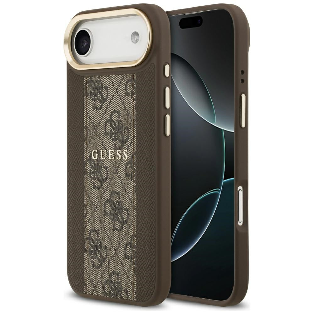 Futrola MagSafe za Apple iPhone 17 Air, Guess, 4G Stripe, Braon