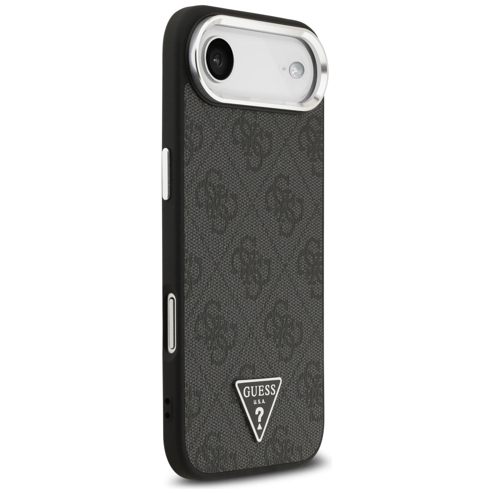 Futrola MagSafe za Apple iPhone 17 Air, Guess, 4G Triangle Logo, Crno Srebrna