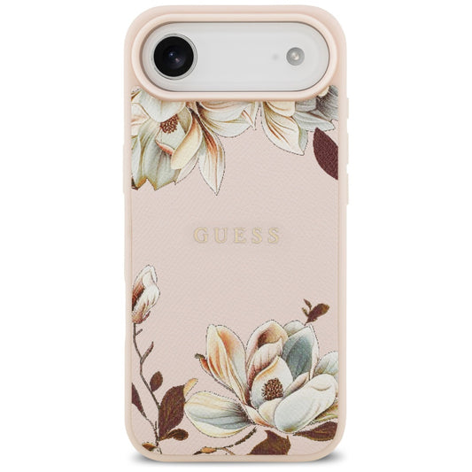 Futrola MagSafe za Apple iPhone 17 Air, Guess, Grained Flowers, Roze