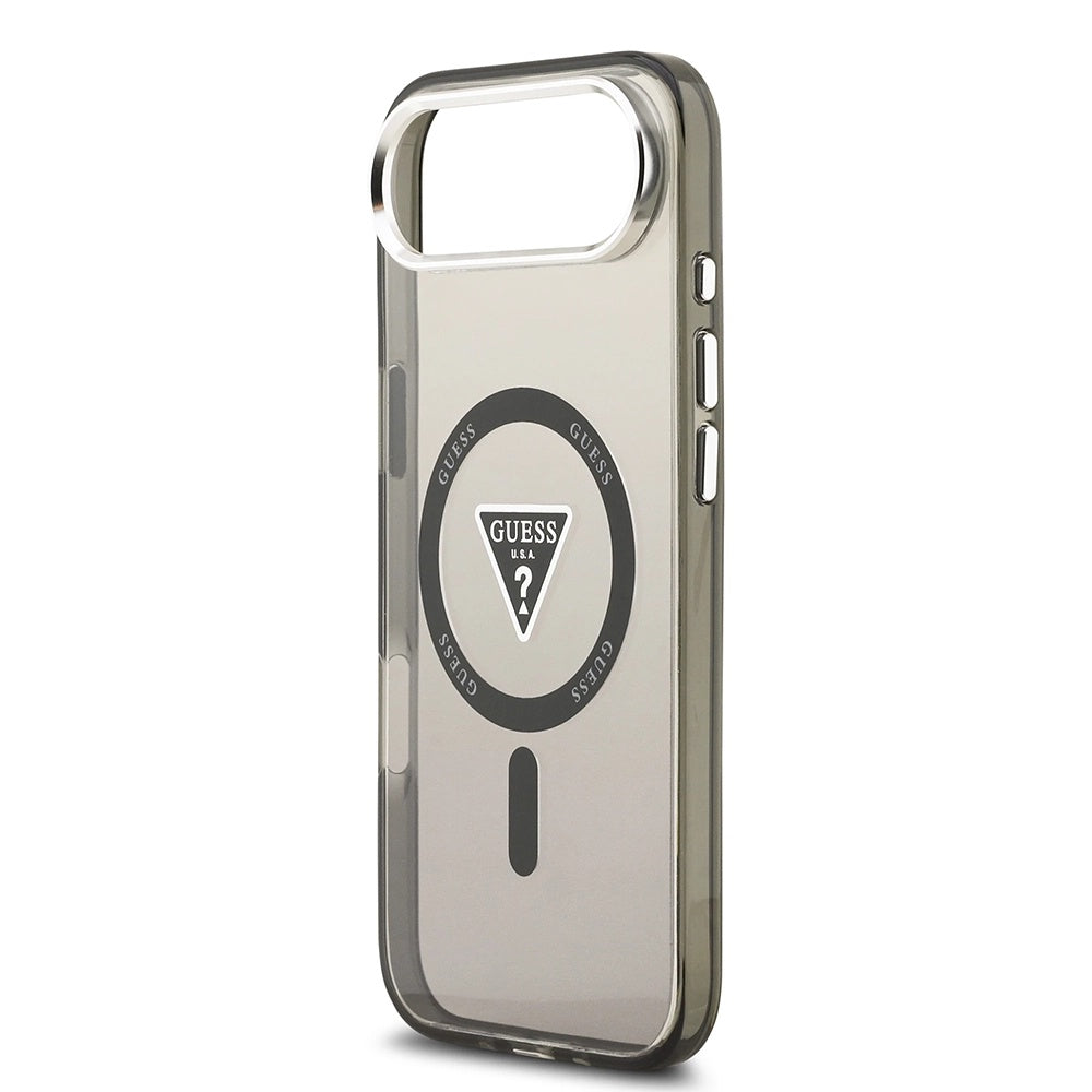 Futrola MagSafe za Apple iPhone 17 Air, Guess, IML Gradient Triangle Logo, Crna