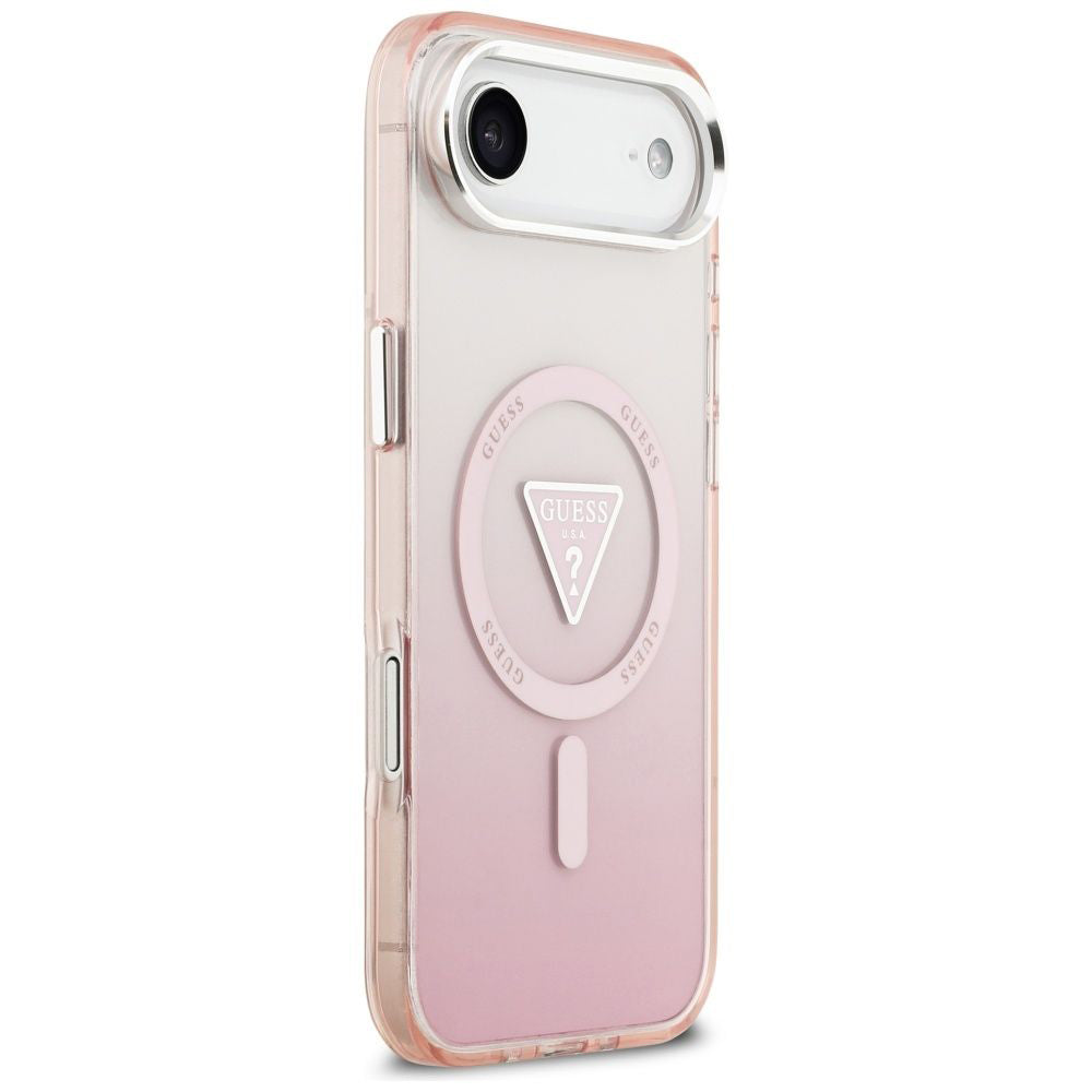 Futrola MagSafe za Apple iPhone 17 Air, Guess, IML Gradient Triangle Logo, Roze
