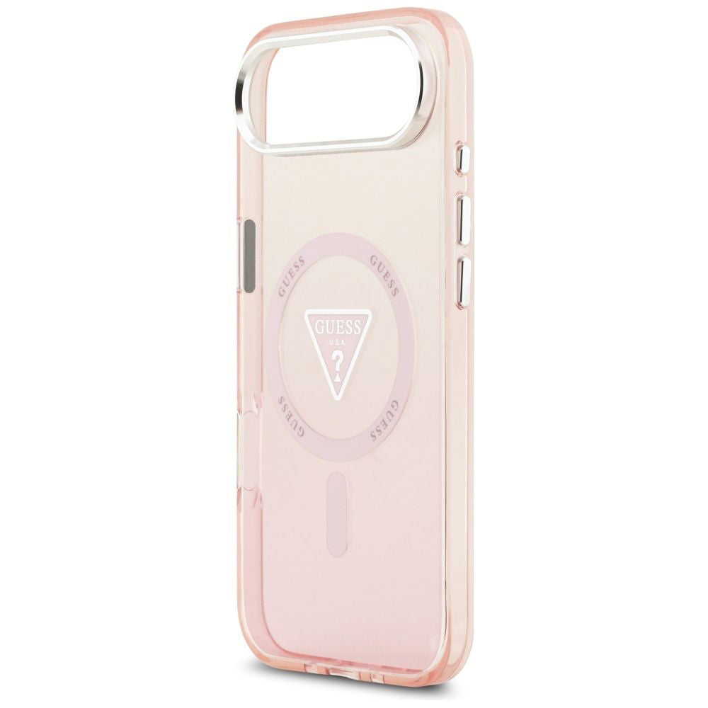 Futrola MagSafe za Apple iPhone 17 Air, Guess, IML Gradient Triangle Logo, Roze