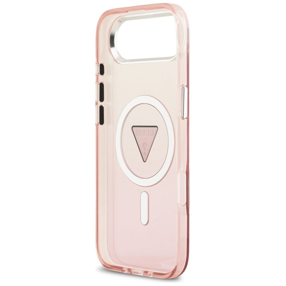 Futrola MagSafe za Apple iPhone 17 Air, Guess, IML Gradient Triangle Logo, Roze
