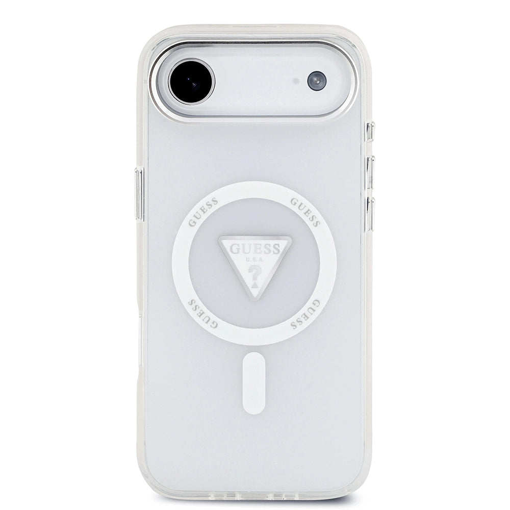 Futrola MagSafe za Apple iPhone 17 Air, Guess, IML Gradient Triangle Logo, Transparentna