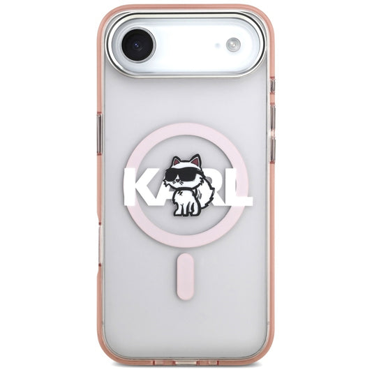 Futrola MagSafe za Apple iPhone 17 Air, Karl Lagerfeld, IML Sketch Logo Choupette, Roze