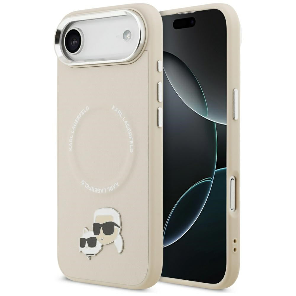 Futrola MagSafe za Apple iPhone 17 Air, Karl Lagerfeld, Karl & Choupette Pins, Bež