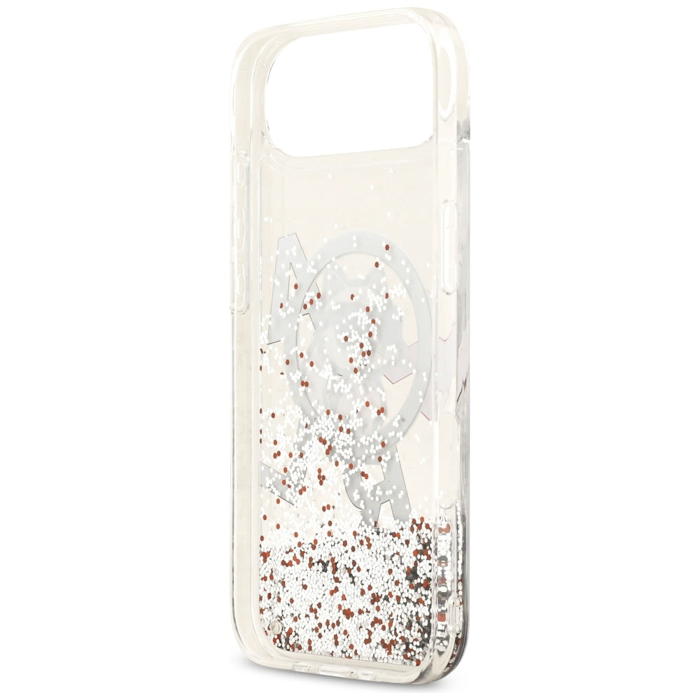 Futrola MagSafe za Apple iPhone 17 Air, Karl Lagerfeld, Liquid Glitter Choupette Logo, Transparentna