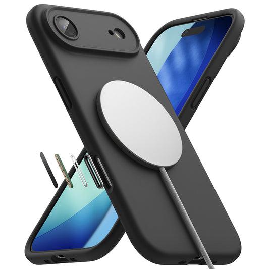 Futrola MagSafe za Apple iPhone 17 Air, Ringke, Silikon, Crna