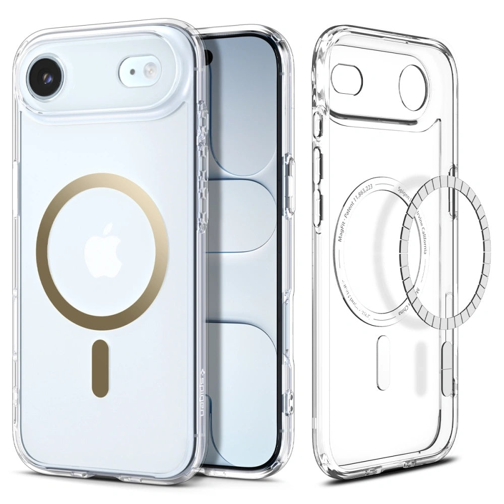 Futrola MagSafe za Apple iPhone 17 Air, Spigen, Ultra Hybrid, Zlatno Transparentna ACS10315