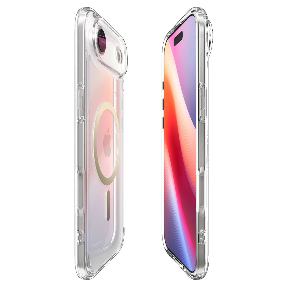 Futrola MagSafe za Apple iPhone 17 Air, Spigen, Ultra Hybrid, Zlatno Transparentna ACS10315