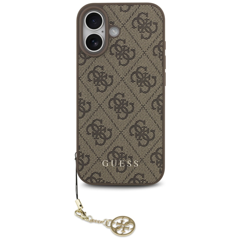 Futrola MagSafe za Apple iPhone 17, Guess, 4G Charm Cradle, Braon