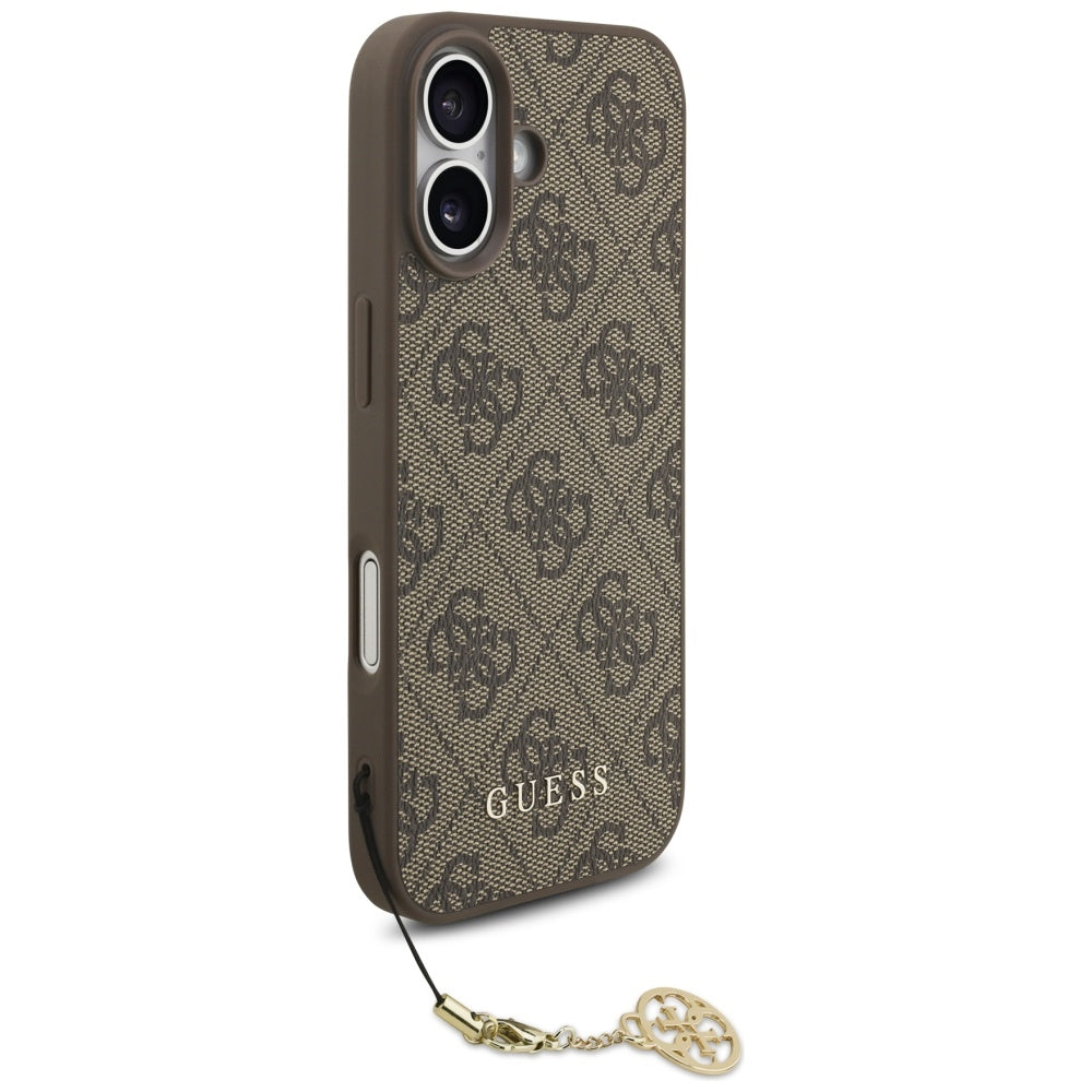 Futrola MagSafe za Apple iPhone 17, Guess, 4G Charm Cradle, Braon