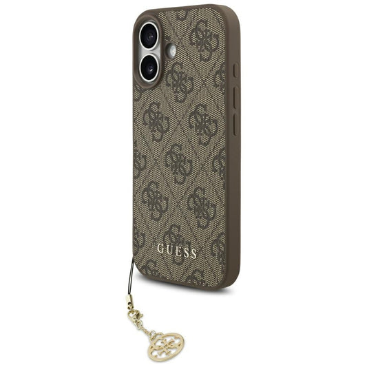 Futrola MagSafe za Apple iPhone 17, Guess, 4G Charm Cradle, Braon