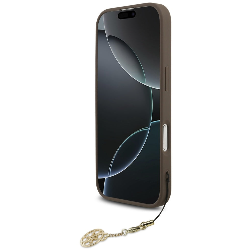 Futrola MagSafe za Apple iPhone 17, Guess, 4G Charm Cradle, Braon