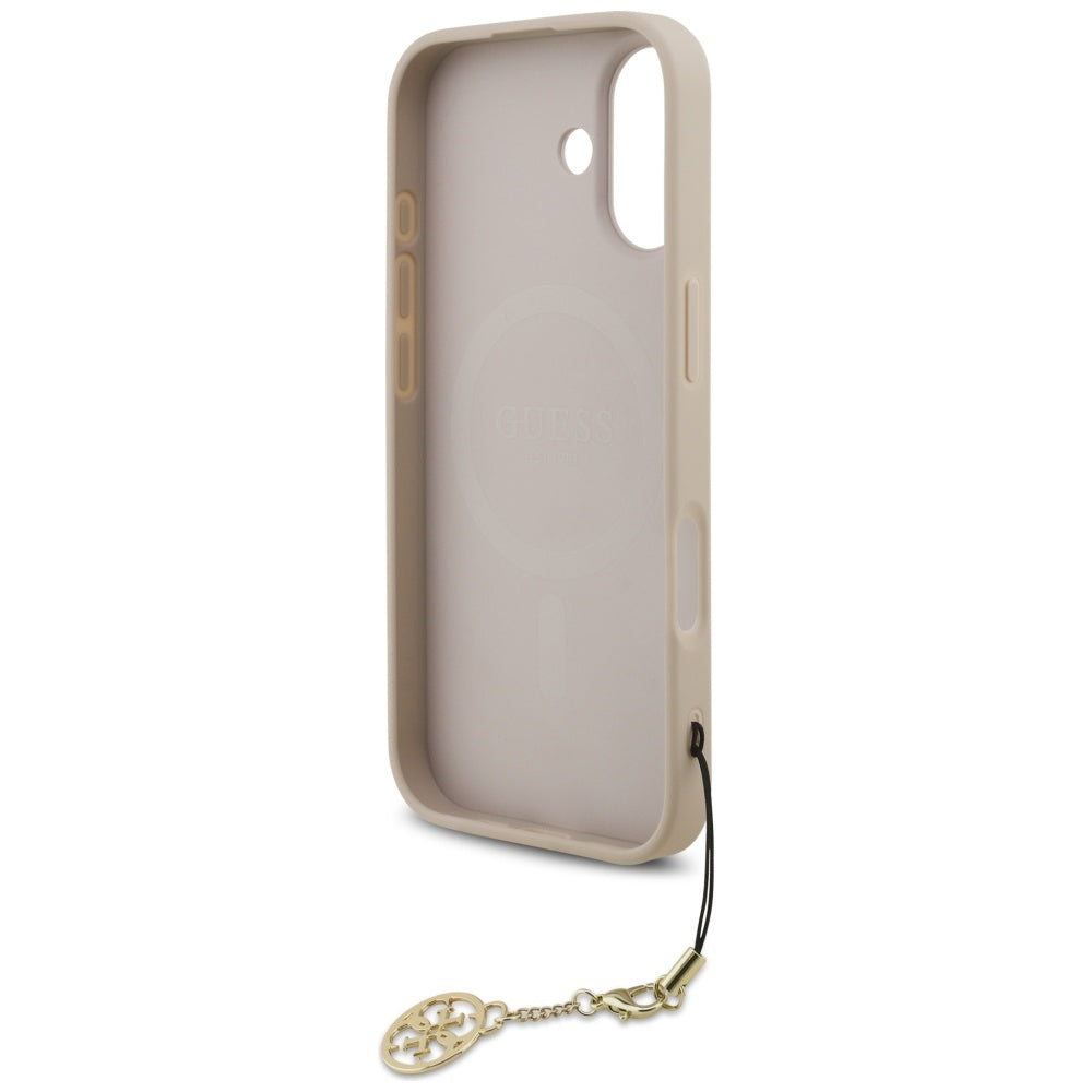Husa MagSafe za Apple iPhone 17, Guess, 4G Charm Cradle, Roze