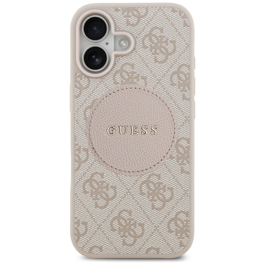Futrola MagSafe za Apple iPhone 17, Guess, 4G Circle Classic Logo, Roze
