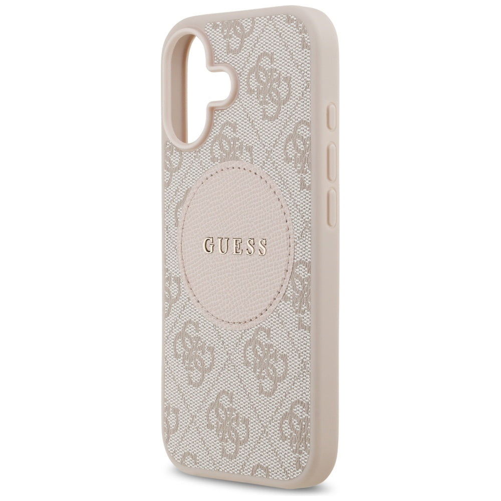 Futrola MagSafe za Apple iPhone 17, Guess, 4G Circle Classic Logo, Roze
