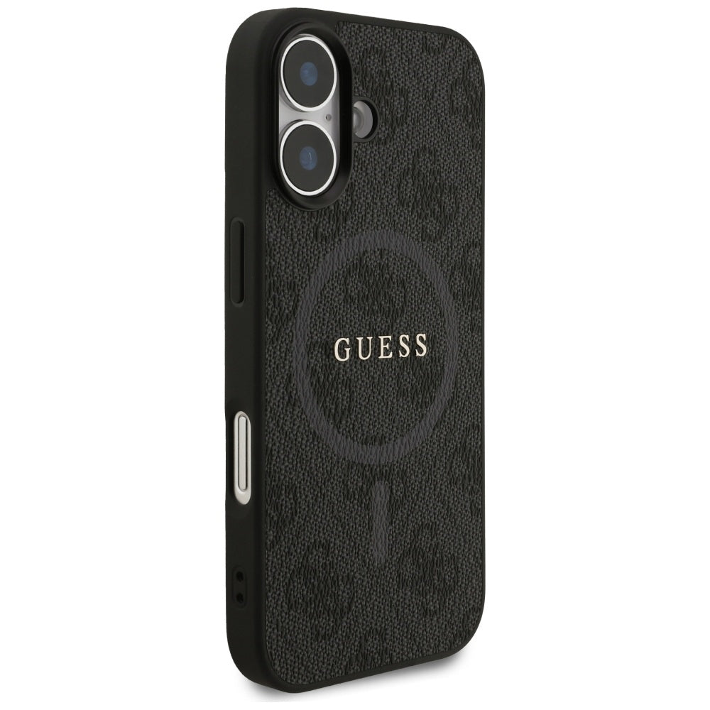 Futrola MagSafe za Apple iPhone 17, Guess, 4G Ring Classic Logo, Crna