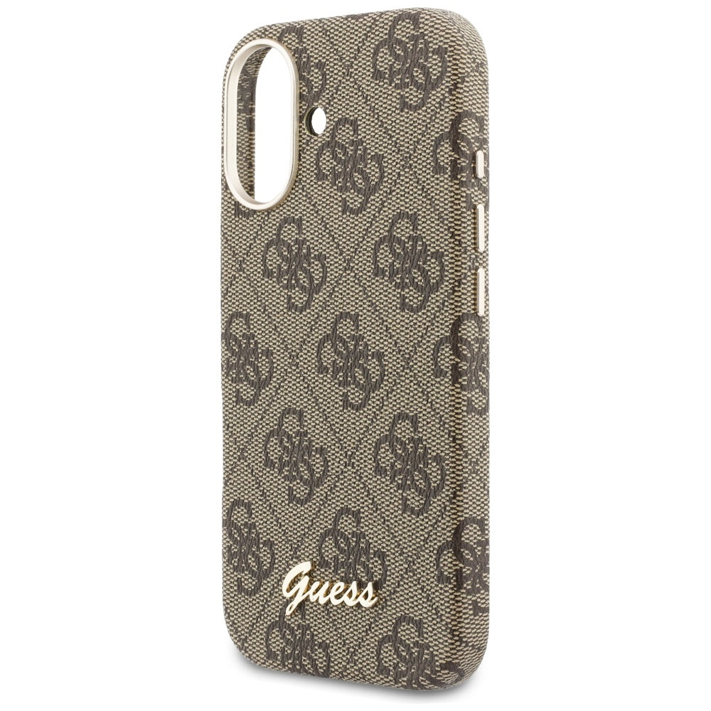 Futrola MagSafe za Apple iPhone 17, Guess, 4G Script Logo, Braon