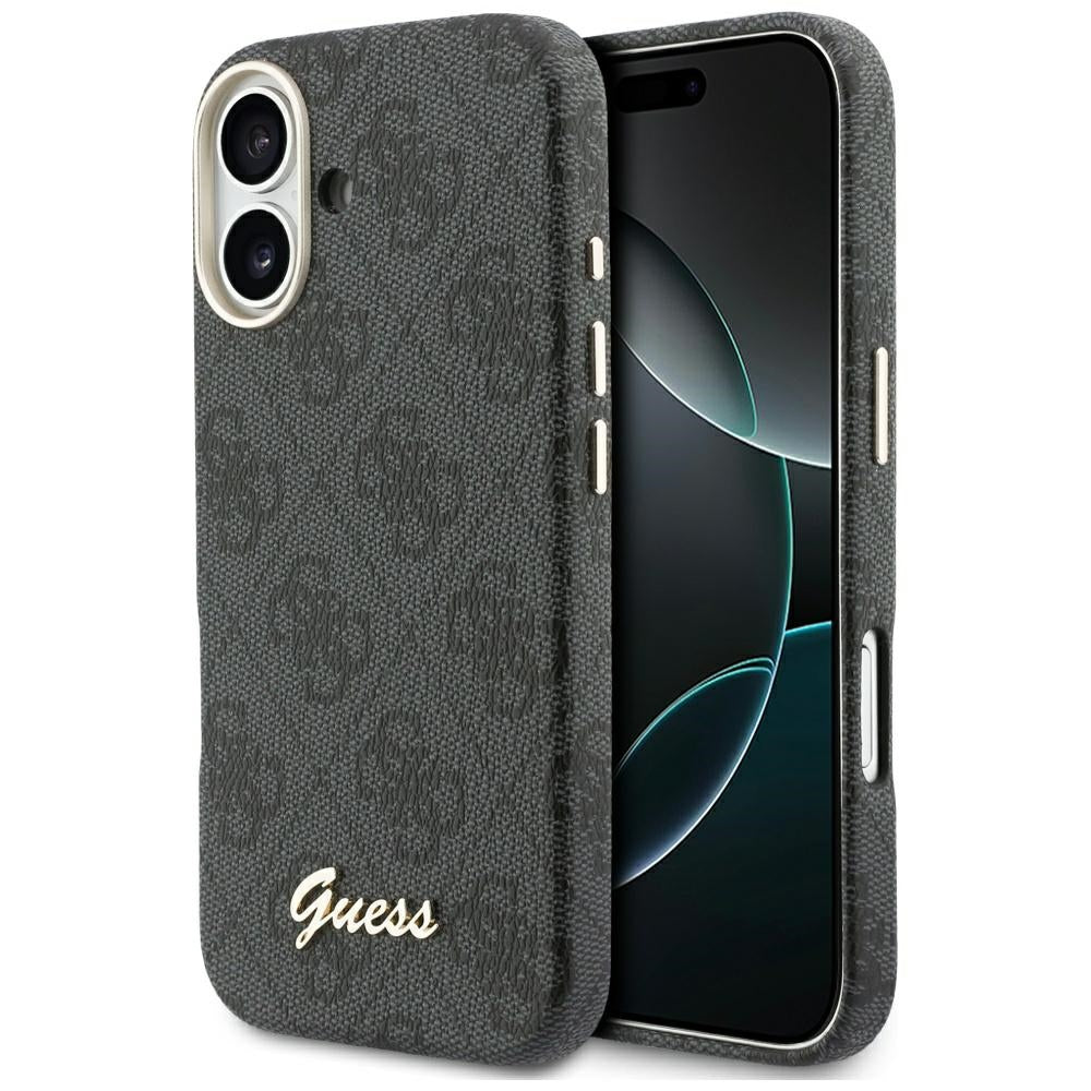 Futrola MagSafe za Apple iPhone 17, Guess, 4G Script Logo, Crna
