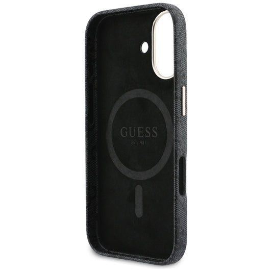 Futrola MagSafe za Apple iPhone 17, Guess, 4G Script Logo, Crna