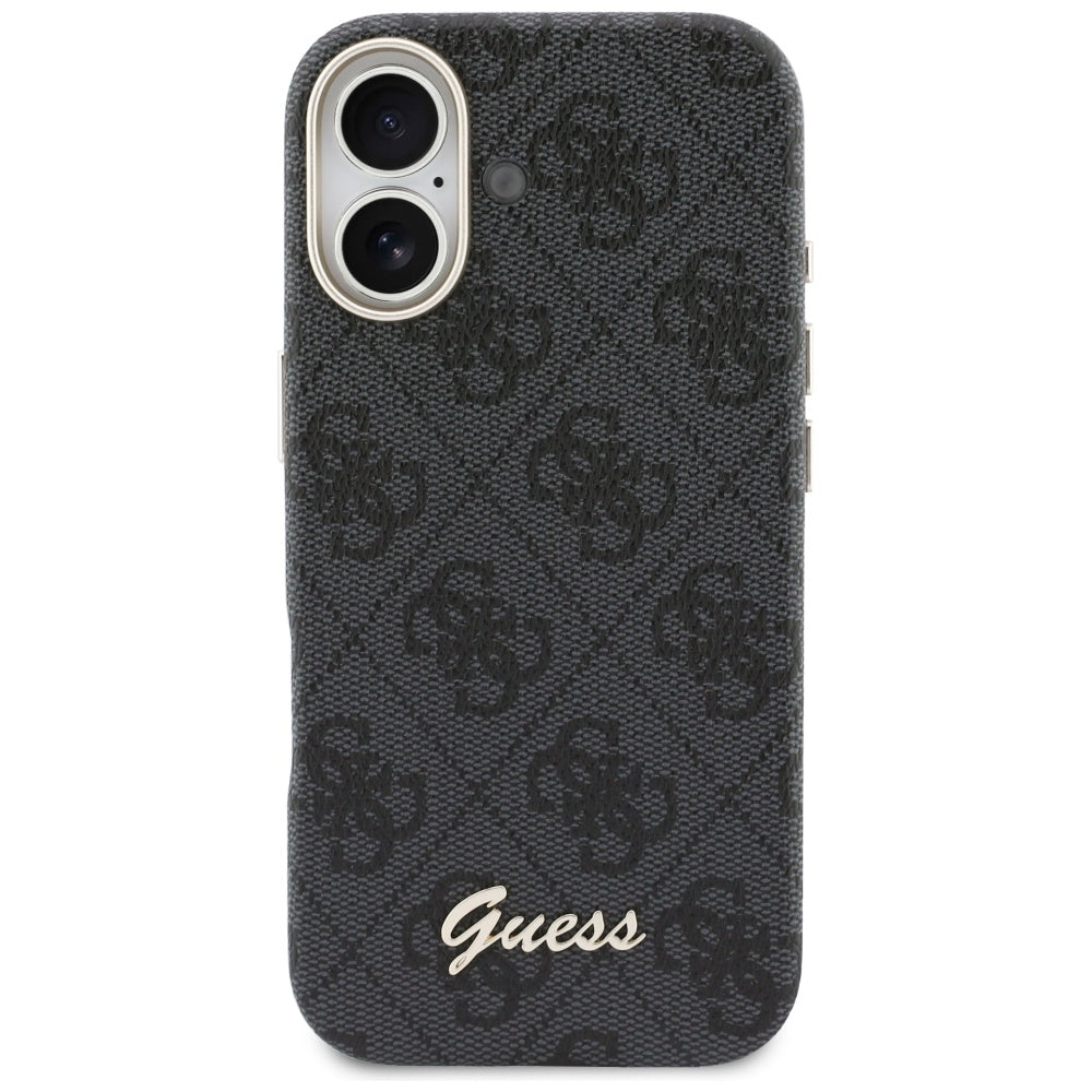 Futrola MagSafe za Apple iPhone 17, Guess, 4G Script Logo, Crna