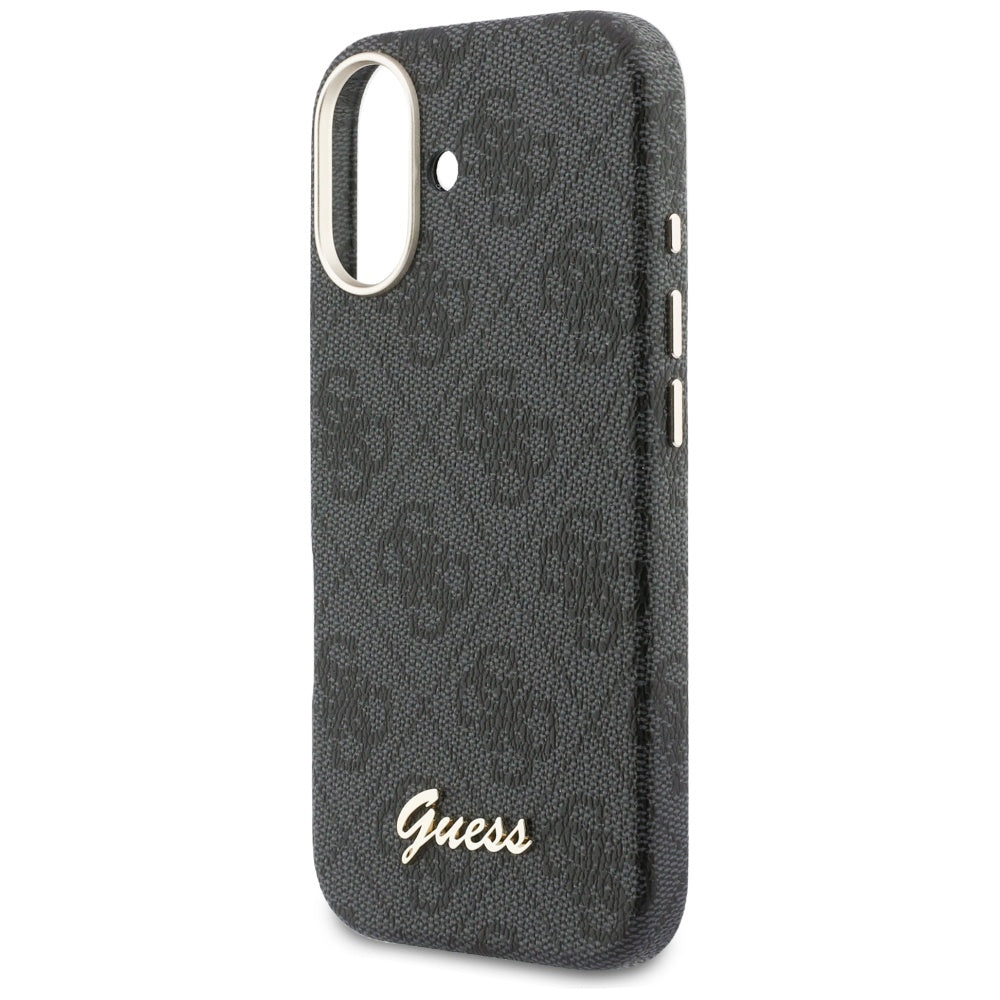 Futrola MagSafe za Apple iPhone 17, Guess, 4G Script Logo, Crna