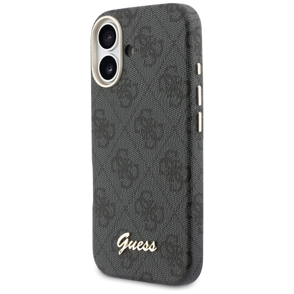 Futrola MagSafe za Apple iPhone 17, Guess, 4G Script Logo, Crna
