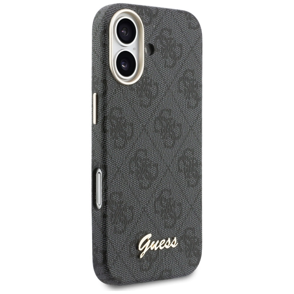 Futrola MagSafe za Apple iPhone 17, Guess, 4G Script Logo, Crna