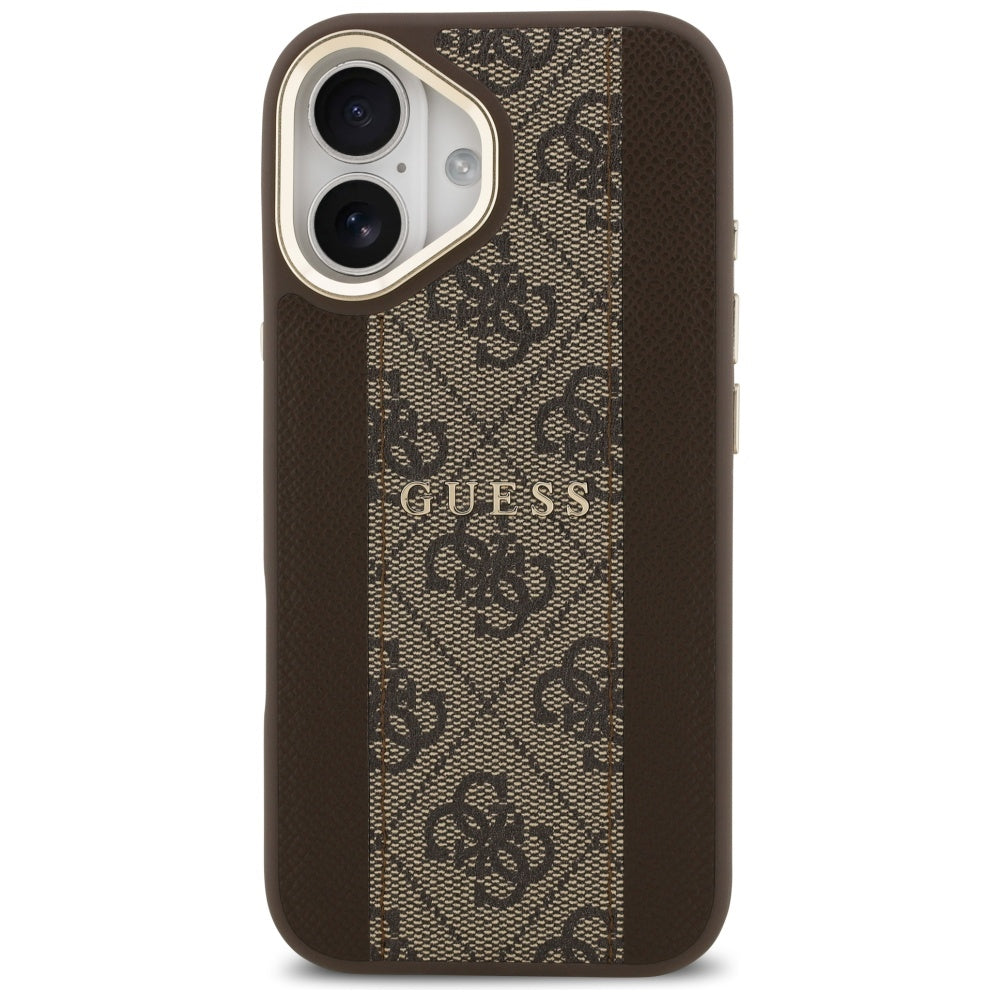 Futrola MagSafe za Apple iPhone 17, Guess, 4G Stripe, Braon