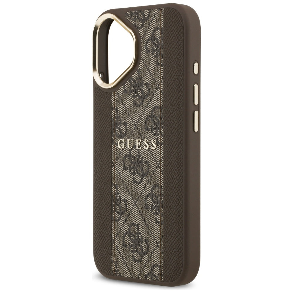 Futrola MagSafe za Apple iPhone 17, Guess, 4G Stripe, Braon