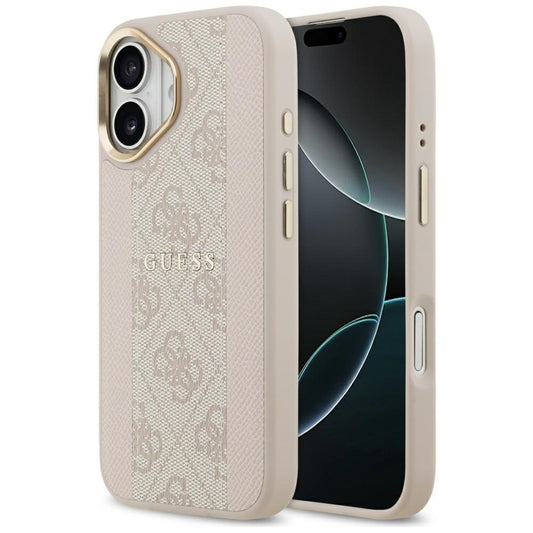 Futrola MagSafe za Apple iPhone 17, Guess, 4G Stripe, Roze