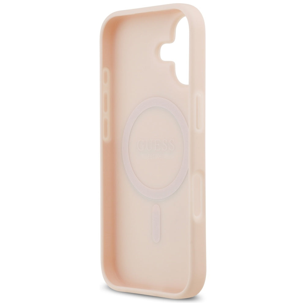 Futrola MagSafe za Apple iPhone 17, Guess, Grained Flowers, Roze