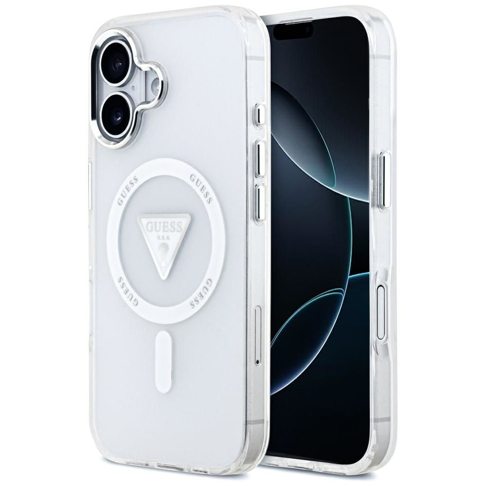 Futrola MagSafe za Apple iPhone 17, Guess, IML Gradient Triangle Logo, Transparentna