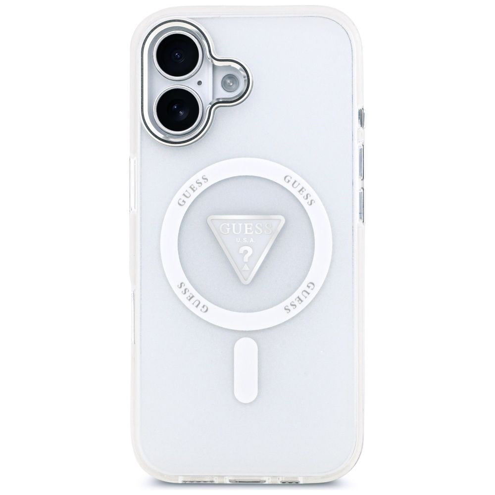 Futrola MagSafe za Apple iPhone 17, Guess, IML Gradient Triangle Logo, Transparentna
