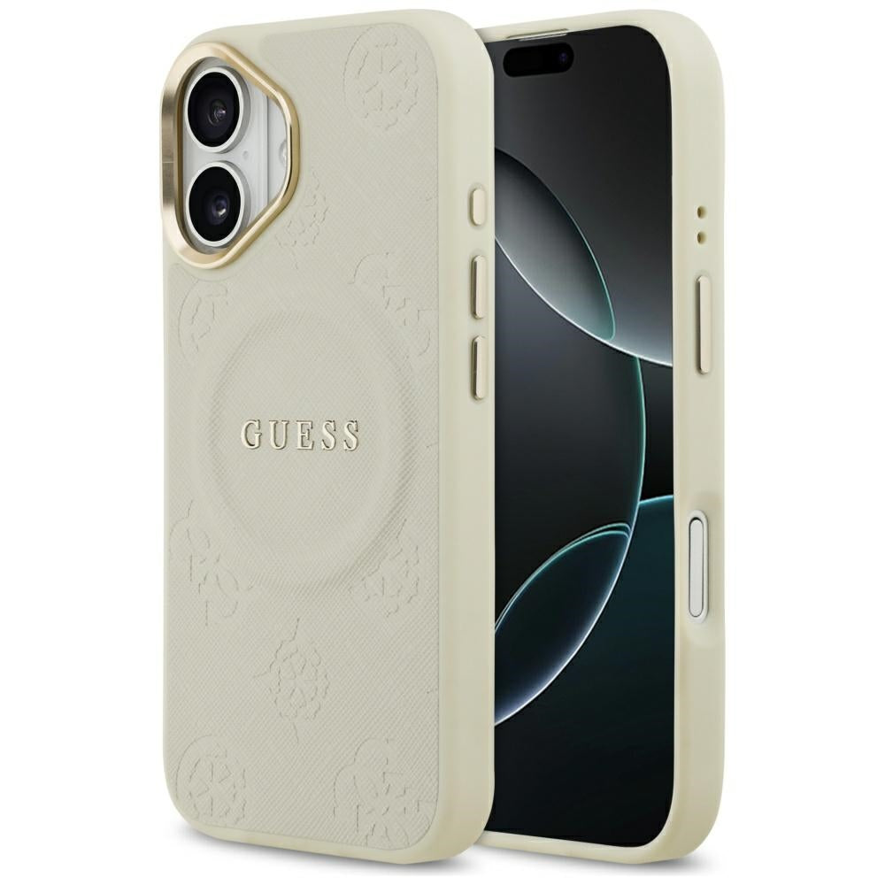 Futrola MagSafe za Apple iPhone 17, Guess, Peony Hot Stamp, Bež