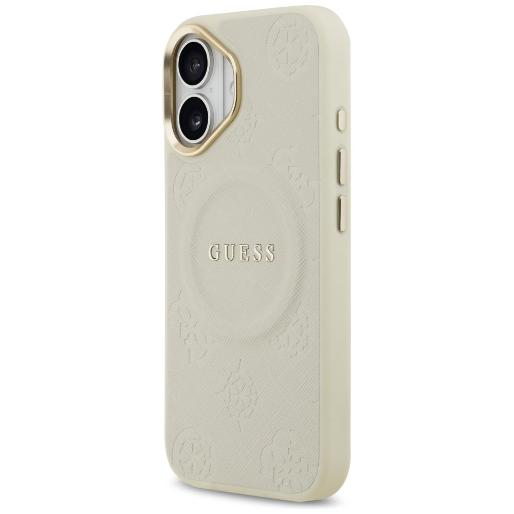 Futrola MagSafe za Apple iPhone 17, Guess, Peony Hot Stamp, Bež