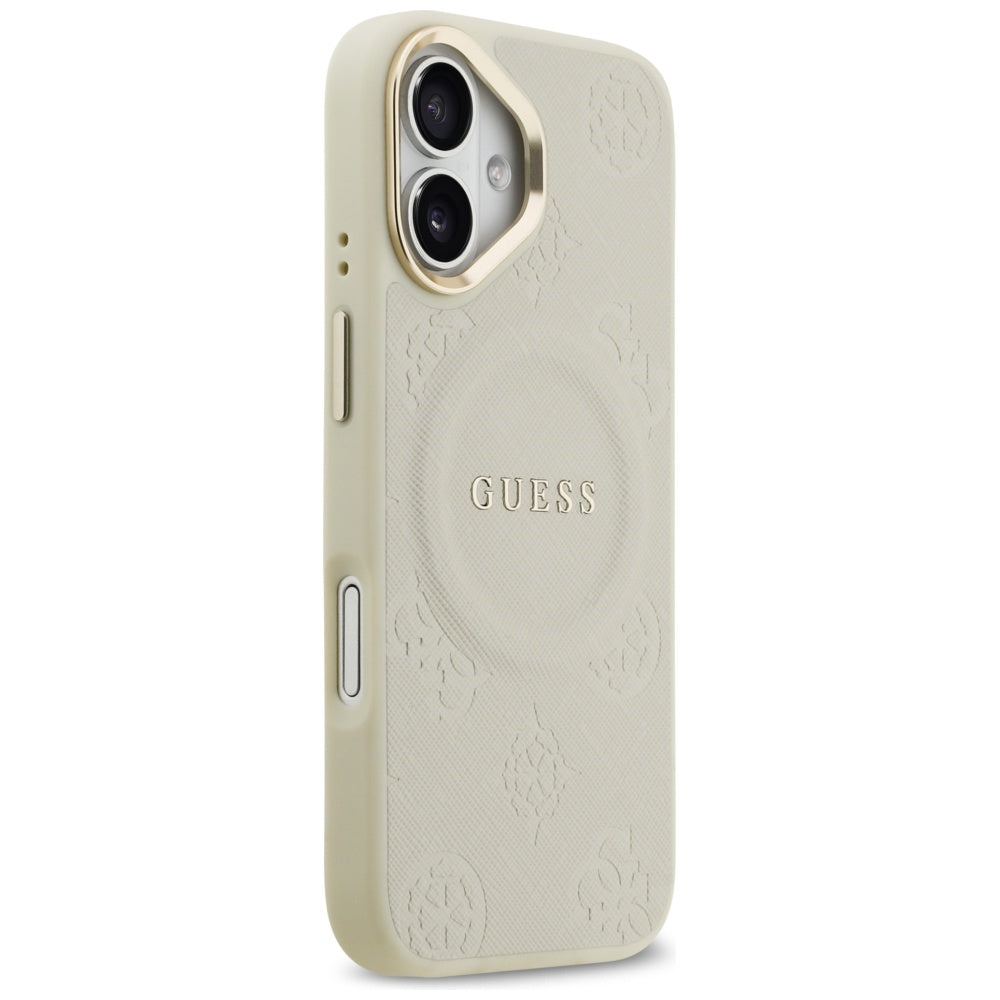 Futrola MagSafe za Apple iPhone 17, Guess, Peony Hot Stamp, Bež