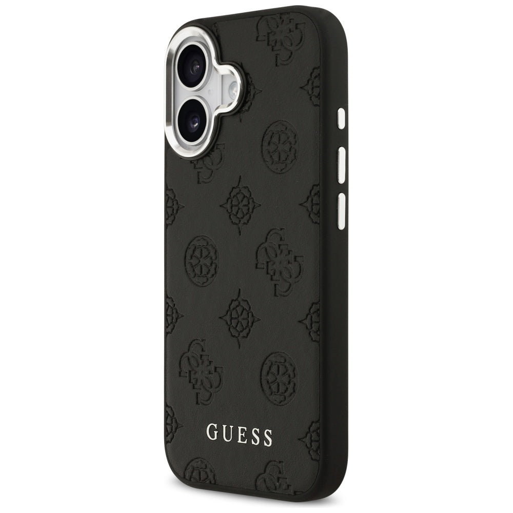 Futrola MagSafe za Apple iPhone 17, Guess, Peony Hot Stamp Script, Crna
