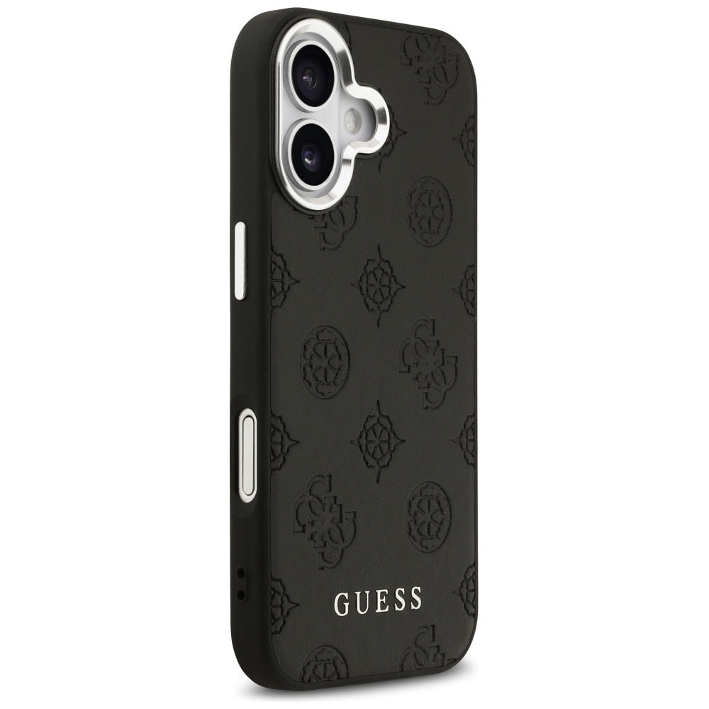 Futrola MagSafe za Apple iPhone 17, Guess, Peony Hot Stamp Script, Crna