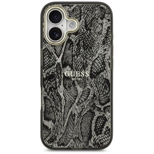Futrola MagSafe za Apple iPhone 17, Guess, Python Pattern, Crna