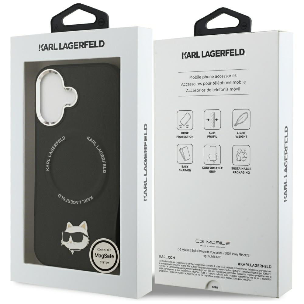 Futrola MagSafe za Apple iPhone 17, Karl Lagerfeld, Choupette Pin, Crna