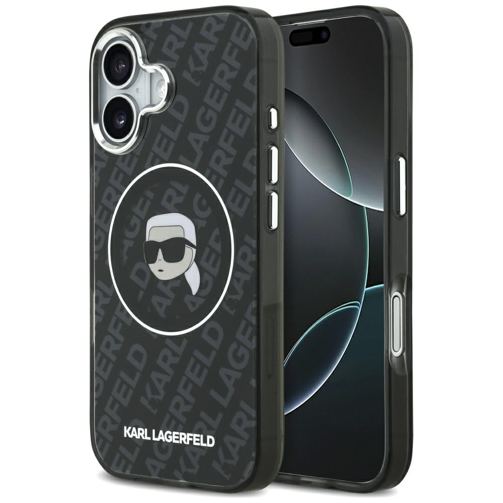 Futrola MagSafe za Apple iPhone 17, Karl Lagerfeld, IML Karl`s Head, Crna