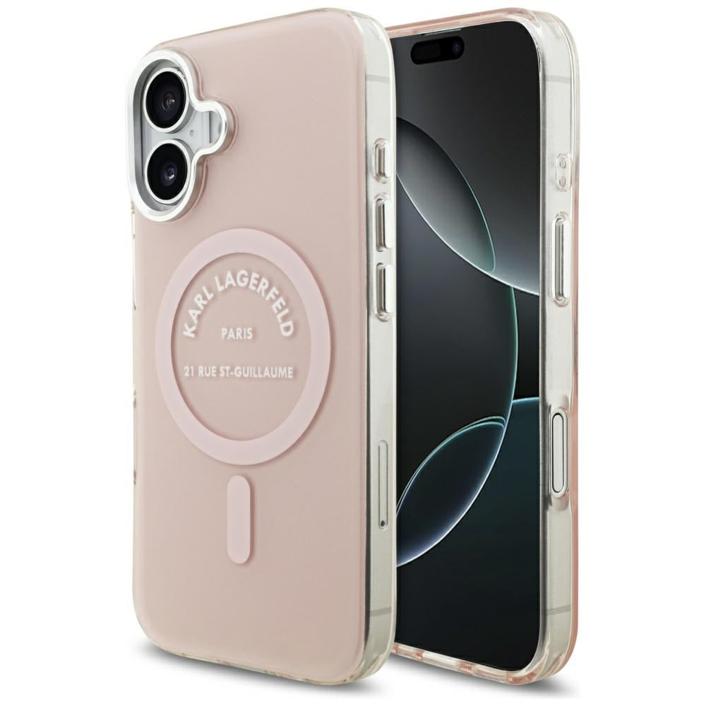 Futrola MagSafe za Apple iPhone 17, Karl Lagerfeld, IML Logo RSG, Roze