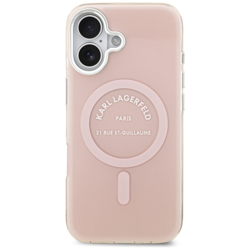 Futrola MagSafe za Apple iPhone 17, Karl Lagerfeld, IML Logo RSG, Roze