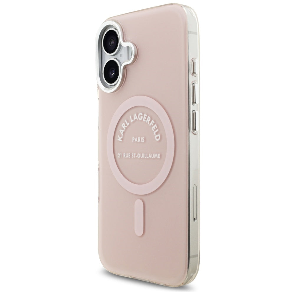 Futrola MagSafe za Apple iPhone 17, Karl Lagerfeld, IML Logo RSG, Roze