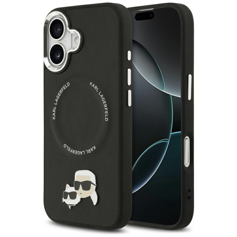 Futrola MagSafe za Apple iPhone 17, Karl Lagerfeld, Karl & Choupette Pins, Crna
