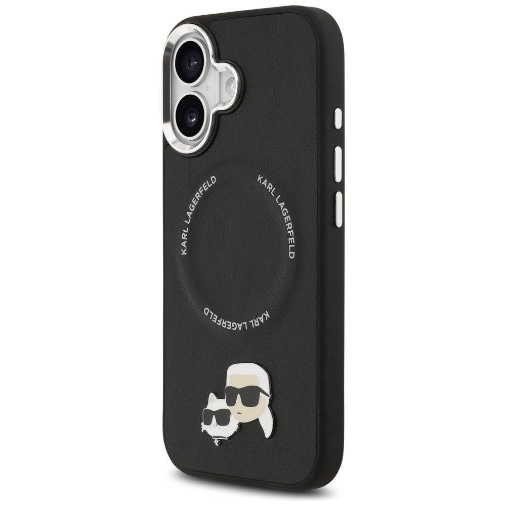 Futrola MagSafe za Apple iPhone 17, Karl Lagerfeld, Karl & Choupette Pins, Crna